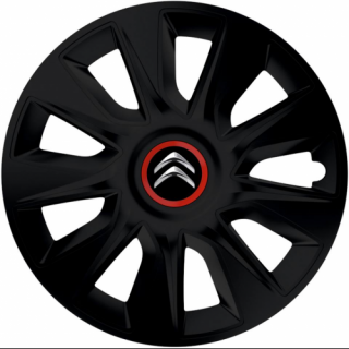 PUKLICE PRE CITROEN 13" STRATOS RR Black 4ks