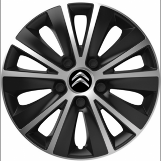 PUKLICE PRE CITROEN 15" RAPIDE silver/black 4ks