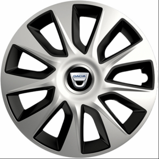 PUKLICE PRE DACIA 15" STRATOS silver/black 4ks