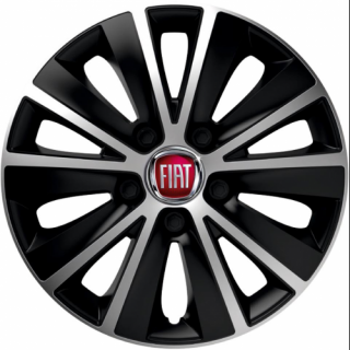 PUKLICE PRE FIAT 15" RAPIDE silver/black 4ks