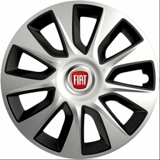 PUKLICE PRE FIAT 15" STRATOS silver/black 4ks