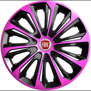 PUKLICE PRE FIAT 16" STRONG pink/black 4ks