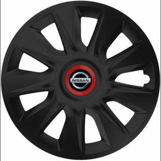 PUKLICE PRE NISSAN 17" STRATOS RR Black 4ks