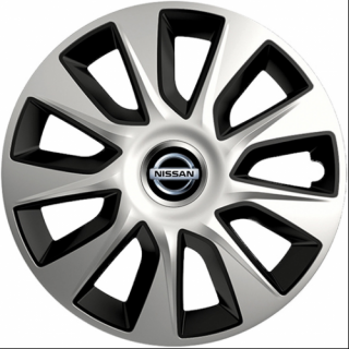 PUKLICE PRE NISSAN 17" STRATOS silver/black 4ks