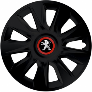 PUKLICE PRE PEUGEOT 16" STRATOS RR Black 4ks