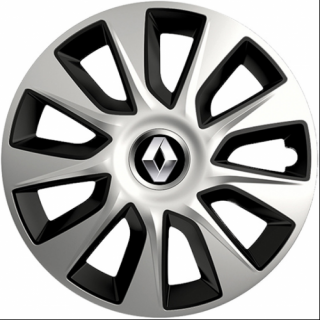 PUKLICE PRE RENAULT 13" STRATOS silver/black 4ks