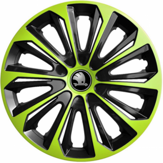 PUKLICE PRE ŠKODA 16" STRONG green/black 4ks