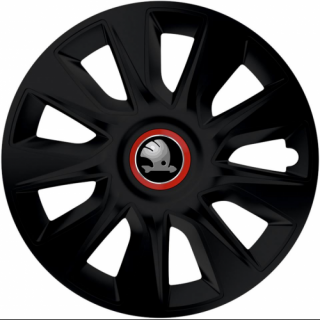 PUKLICE PRE ŠKODA 17" STRATOS RR Black 4ks