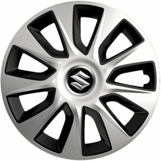 PUKLICE PRE SUZUKI 17" STRATOS silver/black 4ks