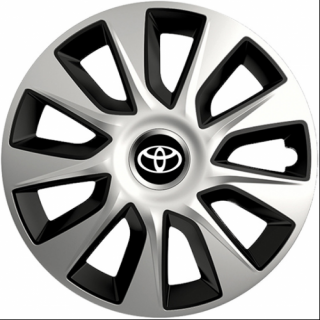 PUKLICE PRE TOYOTA 15" STRATOS silver/black 4ks