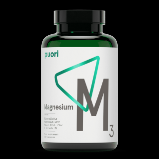 Puori M3 - magnézium, zinok a vitamín B6 Veľkosť: 120 tbl
