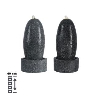 Bytová fontána s pumpou a LED - STEIN 40 cm LE-53571 - Čierna LE-53571