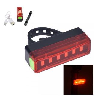 Cyklistické zadné svetlo bicyklové LED USB osvetlenie PRO-08332