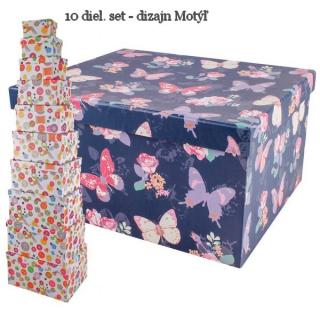 Darčekové boxy - set 10 ks - motýľ 385961
