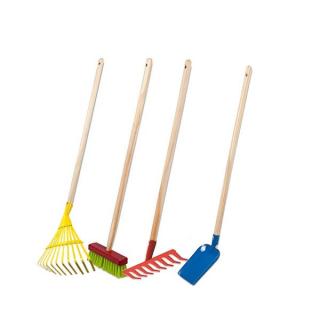 Detské záhradné náradie - drevo/kov 1 ks HI-94025 - Metla HI-94025