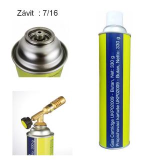 Kartuša Plynová 330g - Závit 7/16 MEVA-UKP02009