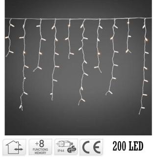 LED Reťaz MULTI CONNECT  200 LED teplá biela, strapce  5m PRO - 8090902