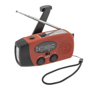 LED Solárne rádio s baterkou a funkciou powerbanky PRO-70090