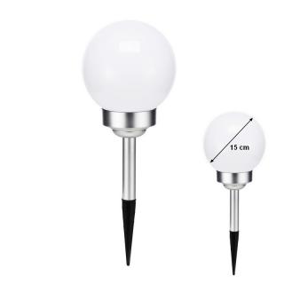 LED solárne svetlo - Guľa - ø 15 cm HI- 70294