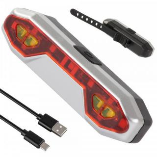 LED USB zadné svetlo na bicykel 8330 PRO-08330