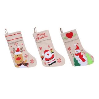 Mikulášska ponožka 45 cm - Natur HI-54720 - Santa Claus HI-54720