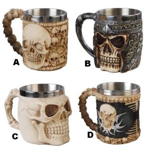 Nerezová šálka Totenkopf - lebka LE-53664 - A LE-53664