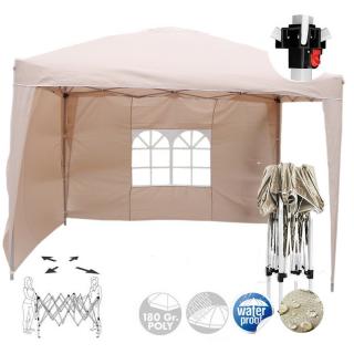 Proki Altán nožnicový  Water Proof PU - 3x3m bežový LE-2409SI