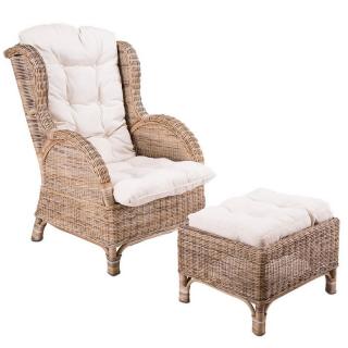 Ratanové Kreslo Consul Relax - White LE-RS01