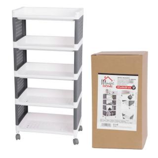 Regál plastový Rolly 5 políc, 49x29x97 cm, na kolieskach PRO-2212846