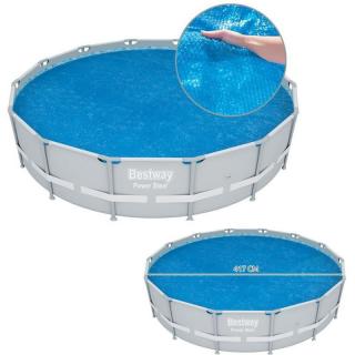 Solárna Plachta na bazén 457 cm - modrá BEST-58252