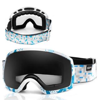 Spokey Lyžiarské okuliare Spokey RADIUM bielo modré SPO-926714
