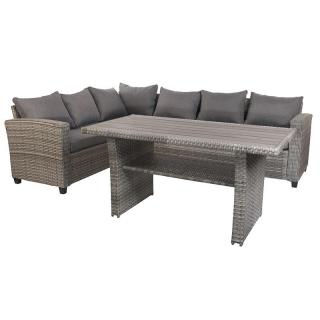 Terasový RATAN set LEON - sivý LE-TLS02