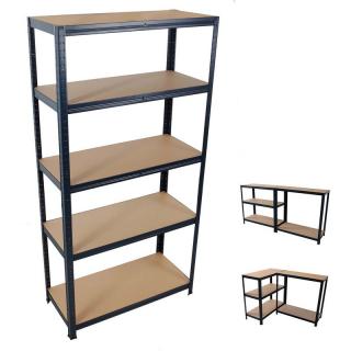 Univerzálný policový Regál 5 policami XL- Antracit SR001-A