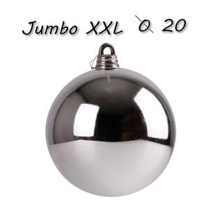 Vianočná Guľa Jumbo xxl ø 20 cm - strieborná PRO-99828-S