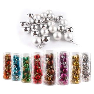 Vianočné gule 2 cm set 24 ks LE- 99832 - Tm.zelená LE- 99832