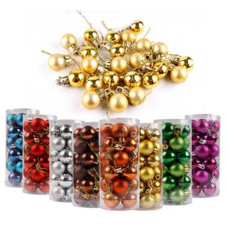 Vianočné gule ø 3cm - set 24 ks LE-99831 - Tm.zelená LE-99831