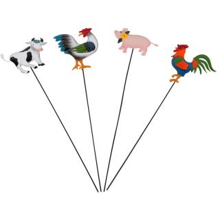 Záhradná dekorácia -  zvieratá na paličke 60 cm LE- 54093 - Kravička LE- 54093