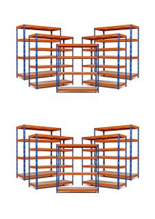 AKCIA - Balíček 10x Policový regál 1800x1200x450