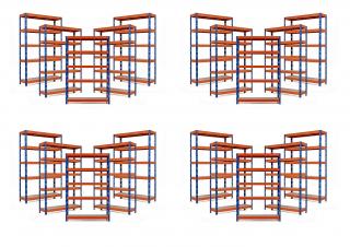AKCIA - Balíček 20x Policový regál 2160x1400x400
