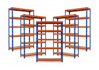 AKCIA - Balíček 5x Policový regál 2160x1400x400