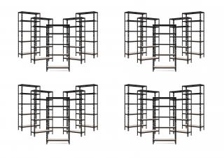 Balíček 20xSUPER HIT - Policový regál 1800x900x450 Farba: Modrá