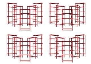 Balíček 20xSUPER HIT - Policový regál 1800x900x600 Farba: Biela