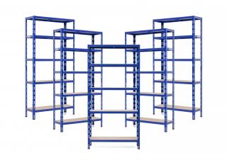 Balíček 5xSUPER HIT - Policový regál 1800x900x500 Farba: Modrá