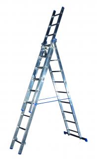 Multifunkčný hliníkový rebrík Ultra 3x2, 9m, 11 priečok
