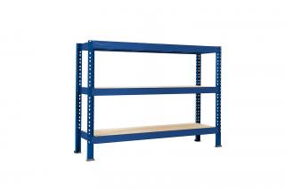 Nekonečný priemyselný regál 1600x2000x600, 3 police Farba: Modrá