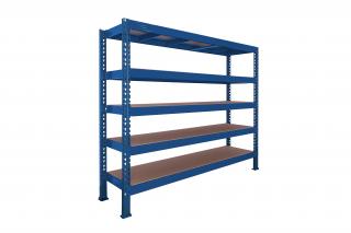 Nekonečný priemyselný regál 1800x2000x600, 5 políc Farba: Modrá