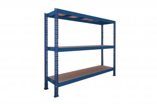 Nekonečný priemyselný regál 2200x2200x800, 3 police Farba: Modrá