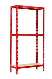 Policový regál 1550x800x300 Farba: Červená