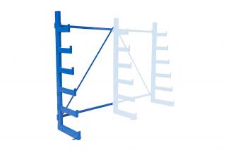 Prístavba k stromčekovému jednostrannému konzolovému regálu 2000x1330x620, nosnosť 1200 kg, modrý