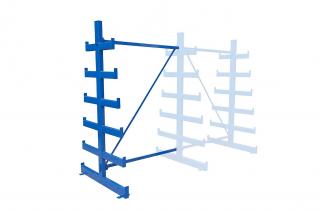 Prístavba k stromčekovému obojstrannému konzolovému regálu 2000x1330x1150, nosnosť 2400 kg, modrý